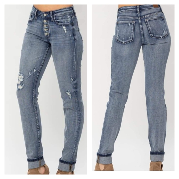 Judy Blue Denim - New Judy Blue Mid Rise Boyfriend Jeans
